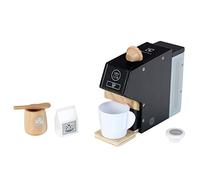 Electrolux Theo Klein 7401 Cafetera Madera I Incluye Taza, cápsulas, Leche y azúcar I Accesorios para cocinas de Juguete y cocinas para niños