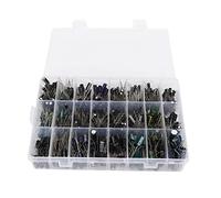 Electrolytic Capacitor Assortment Kit 630PCS 24 Values Aluminum Electrolytic Capacitors 0.1uF to 1000uF for Electronics Repair DIY Projects and Circuit Design