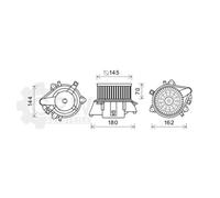 Electromotor Interior Ventilador Para Fiat Doblo 1.3 JTD 16V Bj.04-05