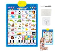 Electronic Alphabet Wall Chart, Interactive Talking Poster with Music and Sounds, Educational Toy For , Kids Learning Gift For Preschool Girls Ages 2 To 4, Christmas Birthday Present