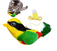Electronic Bird Toy - Sound Activated Cat Entertainment for Kittens | Lightweight Fabric Body with Touch Response Chirp Feature, Suspended Play Accessory, Stimulates Curiosity Movement Daily Fun