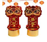 Electronic Candles - LED Candles Ornaments, New Year Flameless Figurines, Battery Operated Flameless Candle, Spring Festival LED Candle Ornaments For Dining Table Office Room Bedroom