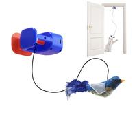Electronic Cat Toy, Silent Recargable Toy, Hangable Auto Moving Play, Interactive Cat Enrichment Toys for Indoor Home Apartment Door Frame Ejercise Stimulation Kitten Activity Entertainment