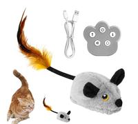 Electronic Cat Toys, Interactive Mice Plush Animals, 12,6 x 2,36 x 2,36 pulgadas, Realistic Light and Sound Effects, Remote Control Recargable Doll, Indoor Play for All Cat Breeds