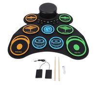 Electronic Drum Set Rechargeable Built in Speaker Multiple Sound Effects Portable Foldable Electronic Practice Drum