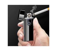 Electronic Lighter, Smart Usb Rechargeable Lighter,mini Electric Lighter Touch Ignition Windproof Flameless Lighter Plasma Lighter with Battery Indica