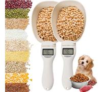 Electronic Measuring Spoon with Conversion, High-Precision Smart Converter with LCD for Kitchen & Pet Food (2pcs)