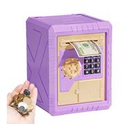 Electronic Money Bank - Coin Savings Bank, Cash Coin Saving Can with Digital Display and Password Lock, Ideal for Kids Ages 4-10 Learning Savings Home School Fun