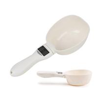 Electronic Scoop Scale, Digital Measuring Spoon, 9.06x3.54in LCD Display Tool, Precise Portion Device, Portable Kitchen Accessory for Dog Food, Pet Feeding, Cooking, Indoor