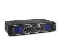 Electronic-Star-FR., Skytec SPL700: amplificador de sonido DJ PA, con ecualizador de 3 bandas (2000 W, LED, asas para montaje en estantería, 48 cm), color negro