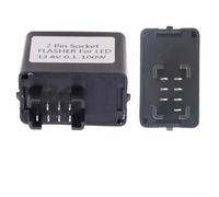 Electrónica de 7 polos para relé ABS motocicleta intermitente electrónico | Corrige el parpadeo hiperintermitente en LED, sistema de 12 V, control electrónico, respuesta rápida