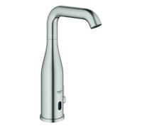 Electrónica infrarroja Grohe Essence E para lavabos, proyección 161mm, funcionamiento con batería 6V, varios programas, con mezclador, 36445DC0, Color: súper acero
