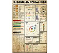 Electronics Knowledge, póster vintage divertido de 30,5 x 20,3 cm, decoración de pared, arte de regalo, letrero de metal retro