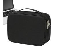 Electronics Organizer Travel Base - Bolsa de almacenamiento compacta impermeable de 3 capas para cables, cargadores, ratones, cámara, baterías | Viaje De Negocios De Bolsillo Portátil, Uso De Oficina,