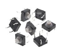 ElectronicSwitch 20PCS/LOT 8x8x5MM 4 Pins Conductive Silicone Soundless Tactile Tact Push Button Switch Self-reset