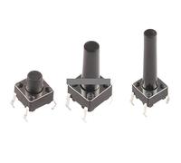 ElectronicSwitch 50PCS 12X12X8.5mm Light Push Button Switch DIP4 ON/OFF Copper 4PIN