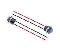 ElectronicSwitch 6PC Momentary Push Button Switch With Cable 16mm 6A/125VAC 3A/250VAC Round Switches R13-507 Blue