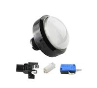ElectronicSwitch Emergency Stop Switch 1pcs 60mm Game Accessories Button 60mm Convex Big Circle with Light Button Pattle Game Machine Big Circle Button Switch Reset(White1)