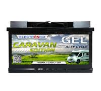 Electronicx batería de alimentación GEL 100Ah 12V para caravana - batería deep cycle 100 Ah para autocaravana - solar 12 voltios GEL - caravana, barco, ocio 278×175×190 mm