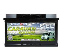 Electronicx Batería de suministro GEL 110Ah 12V Caravan Edition - 110 Ah C100 - Batería de gel para autocaravana, barco, furgoneta, sistema solar aislado - 315×175×190 mm - sellada, llena y cargada
