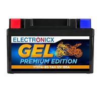 Electronicx Batería GEL YTX7A-BS 12V 7Ah 105A para moto - sin mantenimiento, sellada, resistente a vibraciones, lista para usar - para scooter, quad, moto, ATV, moto de nieve y jetski