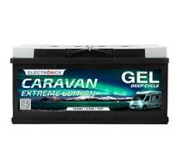 Electronicx GEL 12V 140Ah Caravan Extreme Edition batería de ciclo profundo - batería sellada sin mantenimiento para autocaravana y ocio - 393×175×190 mm - polo positivo a la derecha