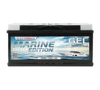 Electronicx Gel 12V 140Ah Marine Edition - batería de Ciclo Profundo sin Mantenimiento, sellada, para Barco, Caravana, energía Solar - 393×175×190 mm, Polo Positivo a la Derecha