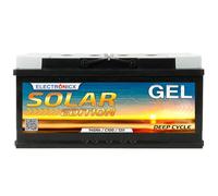 Electronicx Gel Solar Edition 12V 140Ah batería de Ciclo Profundo - sin Mantenimiento, sellada, para Caravana, fotovoltaica, Sistema Aislado, Solar - 393×175×190 mm, Formato Compacto