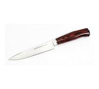ELECTROPOLIS Cuchillo de Caza Muela Gaucho GAUCHO-16R, con puño de Madera prensada Coral y Casquillo INOX, Hoja de 16 cm MOVA + Tarjeta Multiusos de Regalo