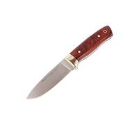 ELECTROPOLIS Cuchillo de Caza Muela Kodiak KODIAK-10CO, Enterizo, cachas de Madera Cocobolo, virola Alpaca, tamaño Total 21 cm + Tarjeta Multiusos de Regalo