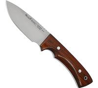 ELECTROPOLIS Cuchillo Enterizo de Caza Muela Rhino RHINO-9CO, cachas de Madera de Cocobolo, tamaño Total 20 cm, Peso 175 Gramos + Tarjeta Multiusos de Regalo