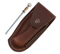 Funda Muela F/GL-10C en piel de color marrón, para navajas Muela modelo GL-10C, color marrón, tamaño 140 x 55 mm