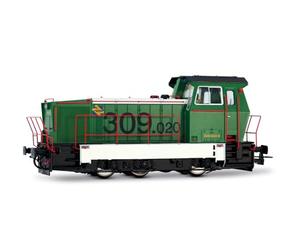 Electrotren HE2027S ADIF, Locomotora diésel Serie 309, Verde/Blanco, EP. Vi, con decodificador de Sonido DCC Locomotora Diesel