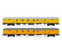 Electrotren HE4021 RENFE, Set de 2 Unidades de Furgonetas Postales DGCT-3100 con Bogies de 160km/h, decoración Amarilla, EP. IV Material Rodante, Autocares