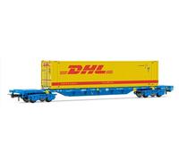Electrotren HE6069 Carro De Contenedor MMC3 4 Ejes "DHL" RENFE Ep.V HO NUEVO