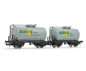 Electrotren RENFE, conjunto de 2 vagones cisterna de 2 ejes,”KOIPE”, periodo IV