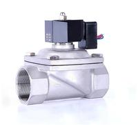 Electroválvula ahorradora de acero inoxidable, normalmente abierta y sin calentamiento, válvula de agua eléctrica de bobina completa 12v, 24v y 220v(2W-15BK AC220V)