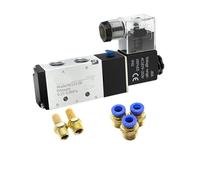 Electroválvula de 5/2 vías 4V210-08 con doble tensión DC24V/AC220V y conector(PC 4V210 10mm,DC12)