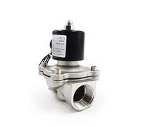 Electroválvula de acero inoxidable de 12 V, 24 V y 220 V, for tuberías de 1/4" a 1", modelo 2W, válvula neumática duradera y fiable.(DN20 DC24V)