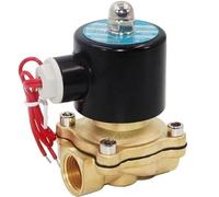 Electroválvula de aleación de zinc 2W 2W025-08 y 2W200-20 - Válvula neumática eléctrica de latón, normalmente cerrada(2W025-08 DC24V)