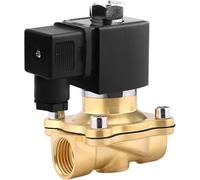 Electroválvula de latón, 1" 220 V CA, válvula magnética eléctrica, válvula solenoide de latón, válvula solenoide eléctrica de latón, control directo para agua y aire