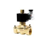 Electroválvula de latón IP65 de 3/4" normalmente abierta, válvula de agua con interruptor de 20 vías, rosca NPT de 220 V, 110 V, 24 V y 12 V.(NPT-12VDC)