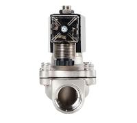 Electroválvula eléctrica de 12 V, normalmente cerrada, de 1/2", 3/4", 1" y 2", for agua, 24 V y 230 V, de acero inoxidable, IP65, bobina DIN de alta temperatura.(1",110VAC EPDM-Seal)