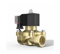 Electroválvula eléctrica de ahorro de energía, impermeable, de latón, con rosca hembra normalmente cerrada, válvula de control de agua de 24 V y 220 V.(DN32)