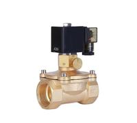 Electroválvula eléctrica de latón con interruptor de emergencia manual, CA 220 V, CC 24 V, for agua, aceite y aire, con ahorro de energía.(Dn50,G-AC220V-ORDINARY)