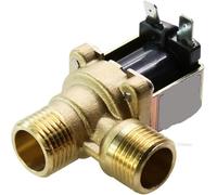 Electroválvula eléctrica de latón de alta presión, 12 V-220 V, con interruptor de entrada de agua normalmente cerrado y filtro.(24v)