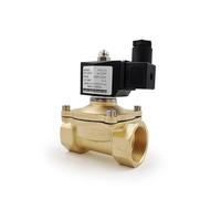 Electroválvula eléctrica de latón, normalmente cerrada, 1/4", 3/8", 1/2", 3/4", 1", 1-1/4", 12 V, 24 V, 110 V, 220 V, agua, aceite y aire, IP65, resistente al agua.(Dn40,AC110V-CLOSED)