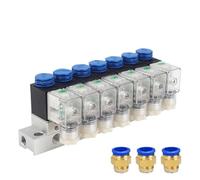 Electroválvula neumática 3V1-06-NC, 3/2 vías, control integrado, una entrada, salida múltiple, con barra colectora, 12 V/24 V CC, 110 V/220 V CA.(AC110V 8mm fittings,6F)