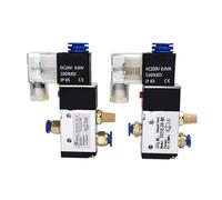 Electroválvula neumática 3V210-08, 3 vías, 2 gases, válvula magnética, 12 V, 24 V, 220 V, bobina, accesorios for manguera(3v210 08 No Dc24v,8mm fittings)
