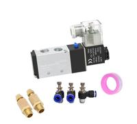 Electroválvula neumática con accesorios, 5 vías, 2 posiciones, control de aire, gas, magnética, 4V210-08, 12 V, 24 V, 110 V, 220 V, bobina, 1 unidad(4V210-08 SL10-02,AC110)